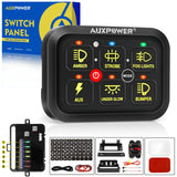Auxpower 6 Gang RGB Multi-function Switch Panel with 3 Lighting Modes