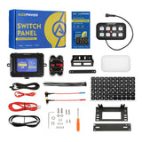 Auxpower 8 Gang RGB Multi-function Switch Panel with 3 Lighting Modes Toggle Momentary Pulsed